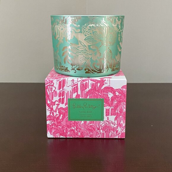 Lilly Pulitzer Electroplated Sand Bar Candle NIB - Picture 2 of 10